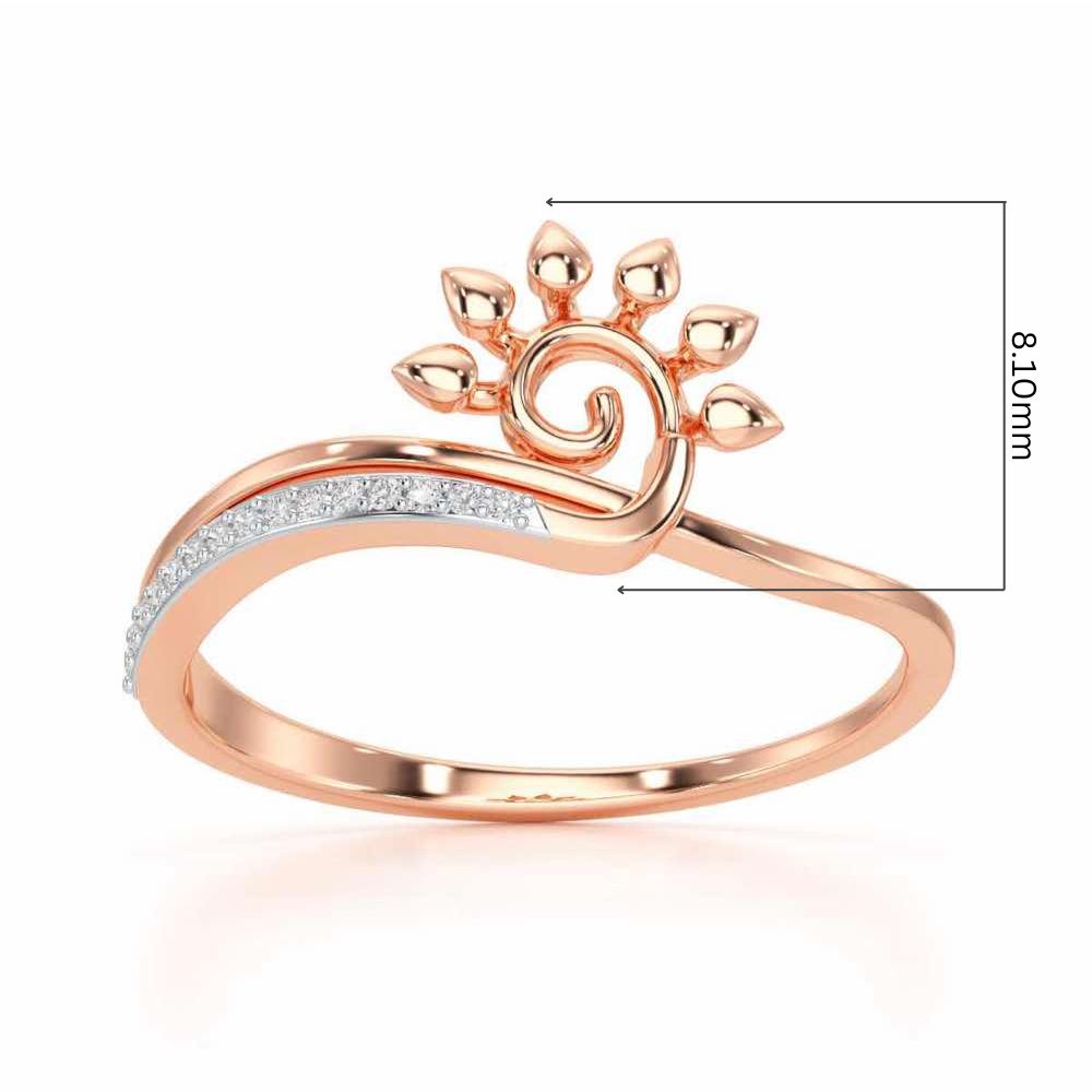Rise Shine Silver Ring - Rose Gold - Image 5