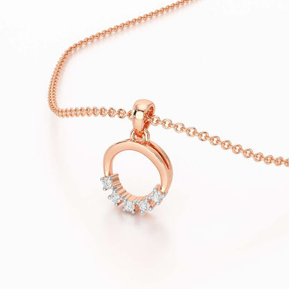 Aura Elegance Silver Pendant - Rose Gold - Image 2