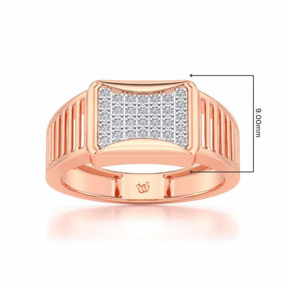 Noble Silver Ring For Men - Rose Gold - Image 5