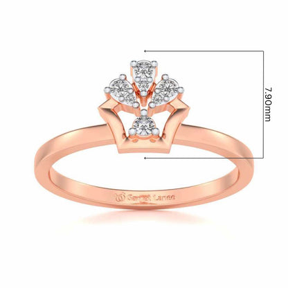 Isha Silver Ring - Rose Gold - Image 5
