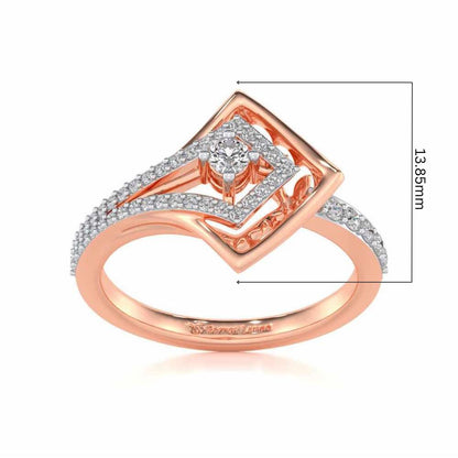 Arrow Eye Silver Ring - Rose Gold - Image 5