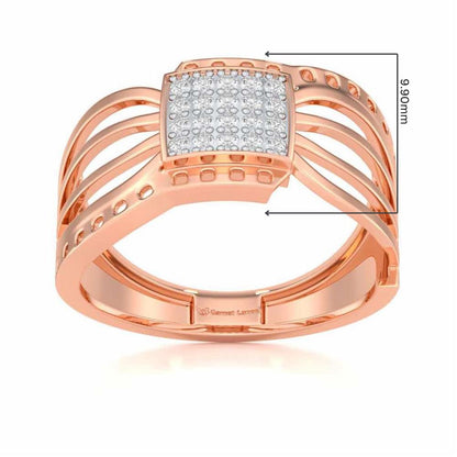 Ashwa Silver Ring For Men - Rose Gold - Image 5