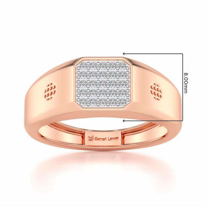 Extravagant Silver Ring For Men - Rose Gold - Image 5