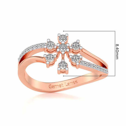 Spin the Shine Silver Ring - Rose Gold - Image 5