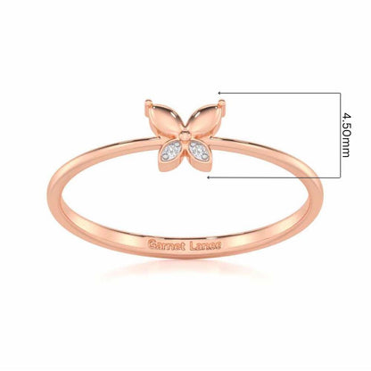 Blossoming Charm Silver Ring - Rose Gold - Image 5