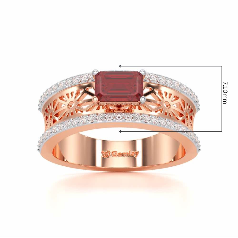 Panache Silver Ring - Rose Gold - Image 5