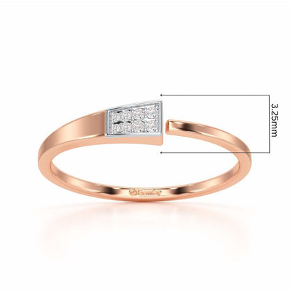 Airy Elegance Silver Ring - Rose Gold - Image 5