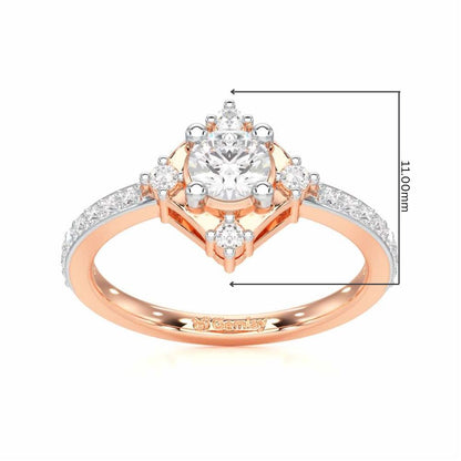 Graceful Opulence Solitaire Ring - Rose Gold - Image 5