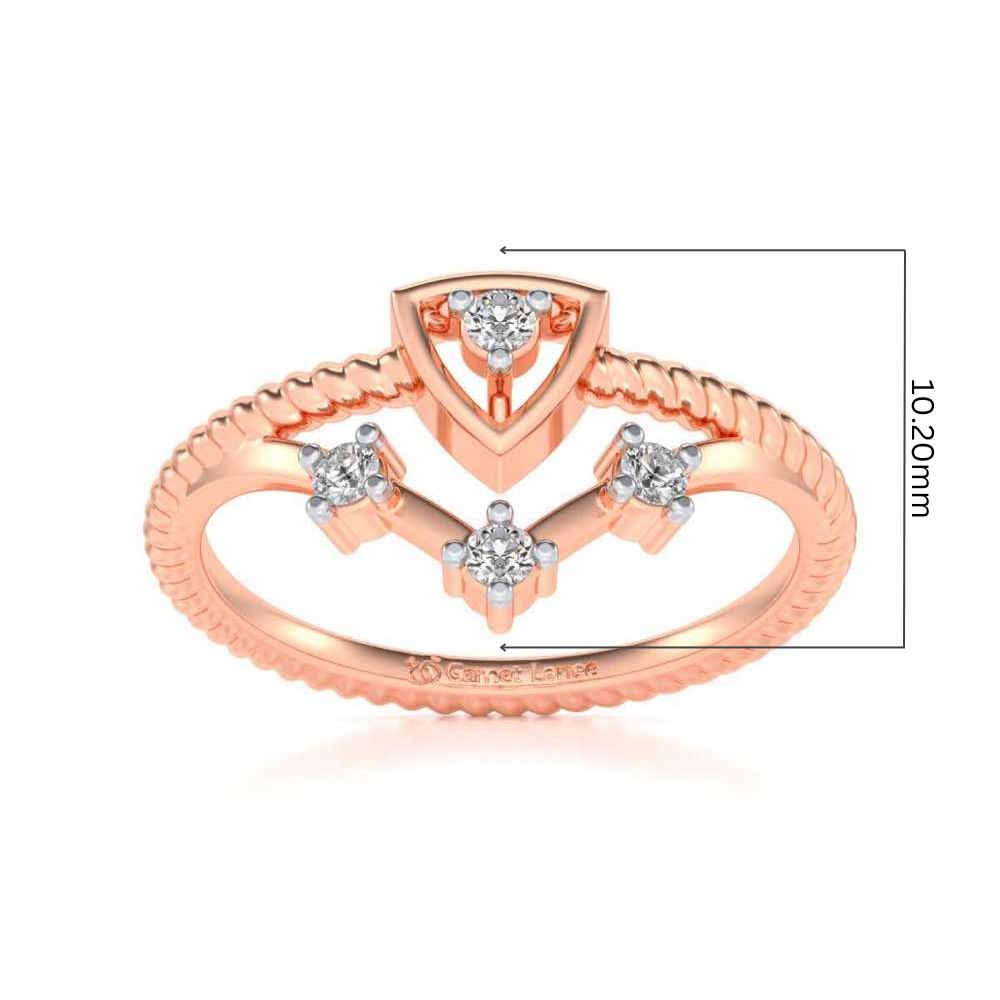 Dalja Silver Ring - Rose Gold - Image 5