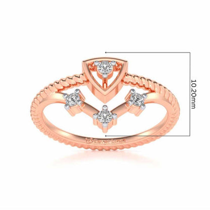 Dalja Silver Ring - Rose Gold - Image 5