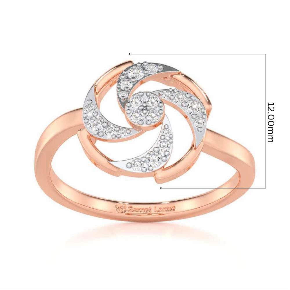 Hypnotic Eye Silver Ring - Rose Gold - Image 5