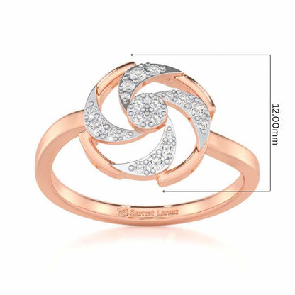 Hypnotic Eye Silver Ring - Rose Gold - Image 5