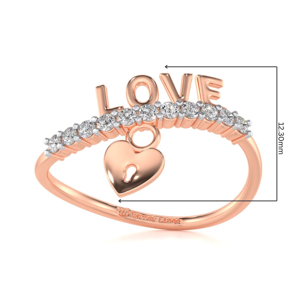 Hang Love Silver Ring - Rose Gold - Image 2