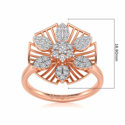 Heart Wish Silver Ring - Rose Gold - Image 5