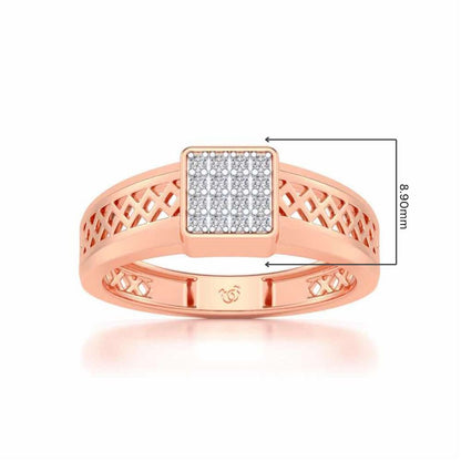 Supreme Lustor Silver Ring For Men - Rose Gold - Image 5