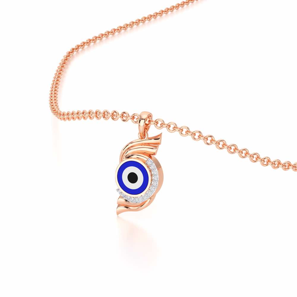 Mystic Protector Silver Pendant - Rose Gold - Image 2
