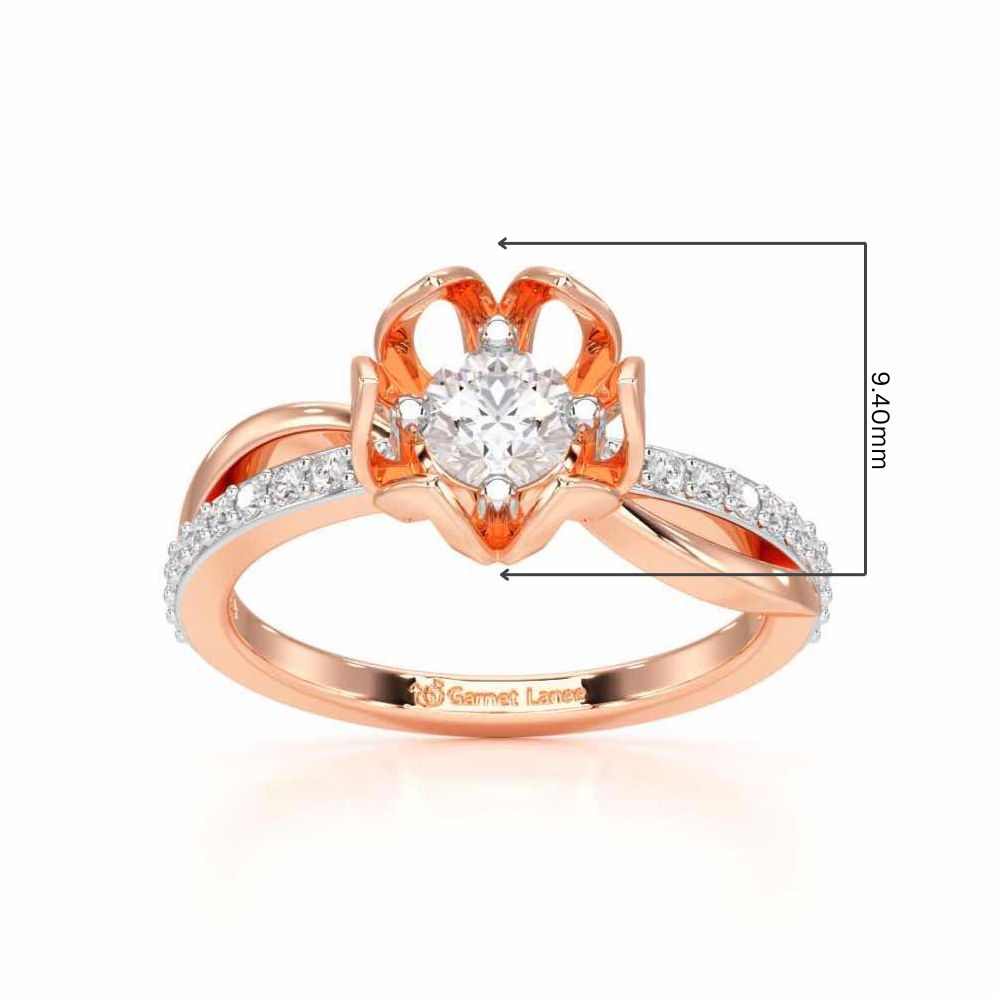 Imperial Sparkle Solitaire Ring - Rose Gold - Image 5