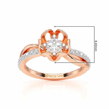 Imperial Sparkle Solitaire Ring - Rose Gold - Image 5