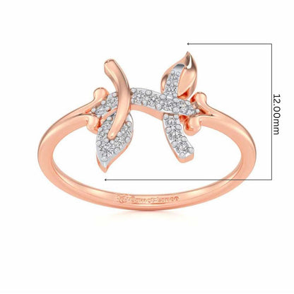 Vivacious Pieces Silver Ring - Rose Gold - Image 5
