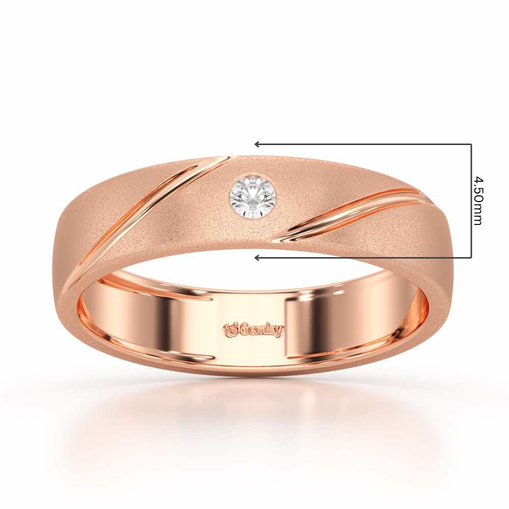 Fiora Glow Silver ring For Men - Rose Gold - Image 2