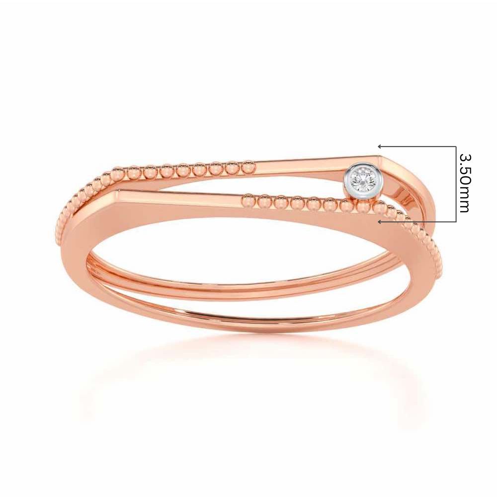 Exquisite Embrace Silver Ring - Rose Gold - Image 5