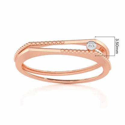 Exquisite Embrace Silver Ring - Rose Gold - Image 5