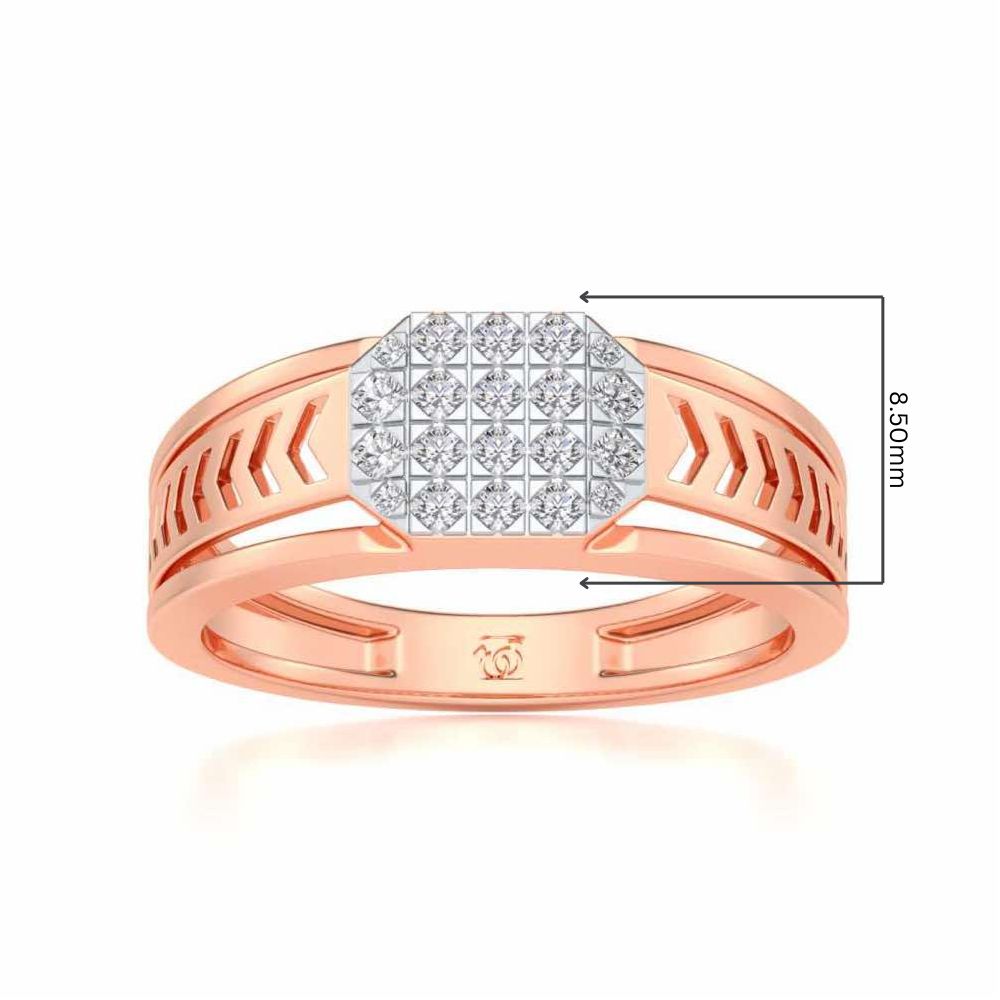 Cue Pack Silver Ring For Men - Rose Gold - Image 5