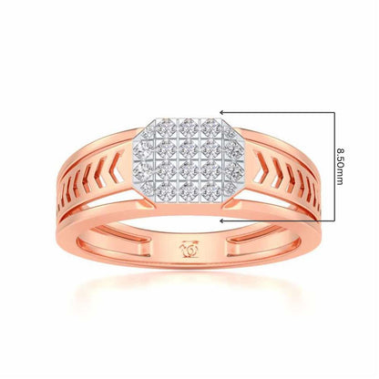 Cue Pack Silver Ring For Men - Rose Gold - Image 5