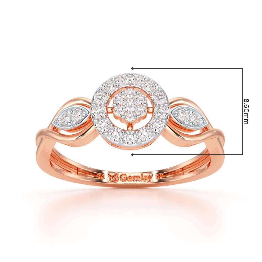 Luminis Attraction Silver Ring - Rose Gold - Image 2