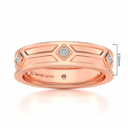 Bewitched Silver Band Ring - Rose Gold - Image 5