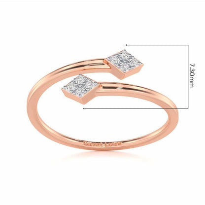 Magnificent Mirage Silver Ring - Rose Gold - Image 5
