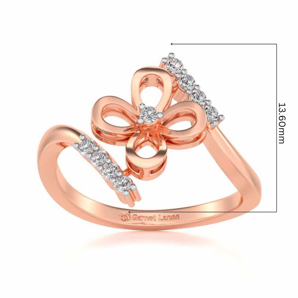 Hold The Flower Silver Ring - Rose Gold - Image 4