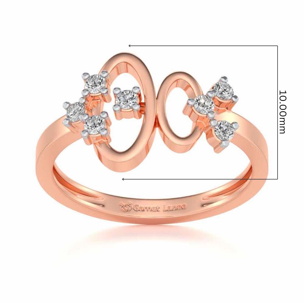 Fashionista Silver Ring - Rose Gold - Image 5
