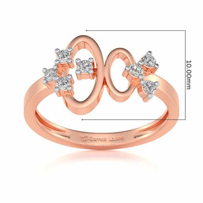 Fashionista Silver Ring - Rose Gold - Image 5
