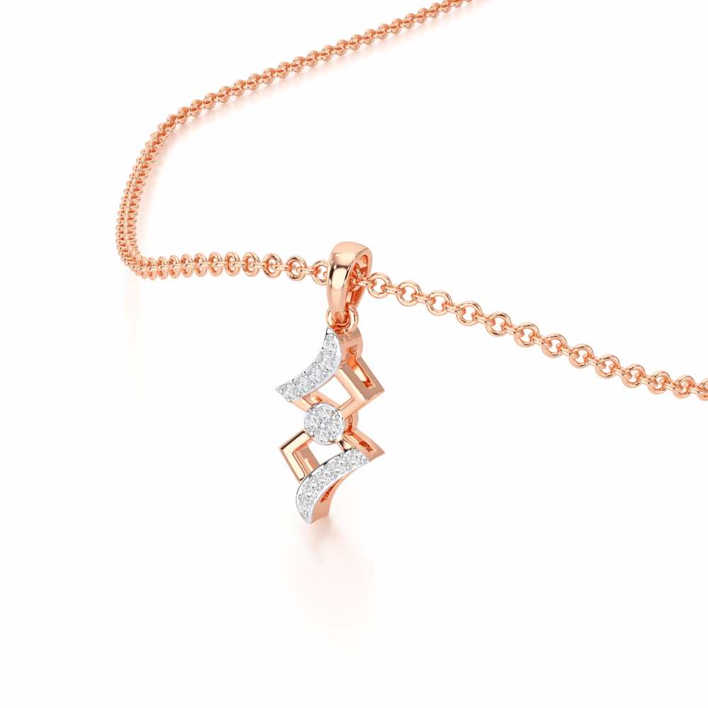 Silver Gleam Pendant - Rose Gold - Image 2