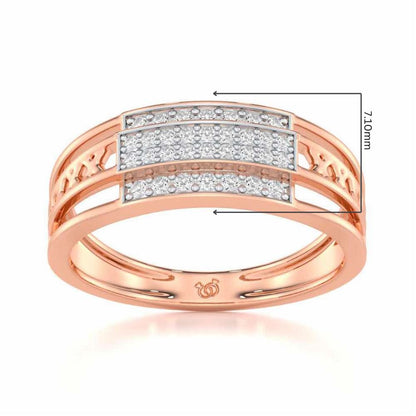 Samasth Silver Ring For Men - Rose Gold - Image 5