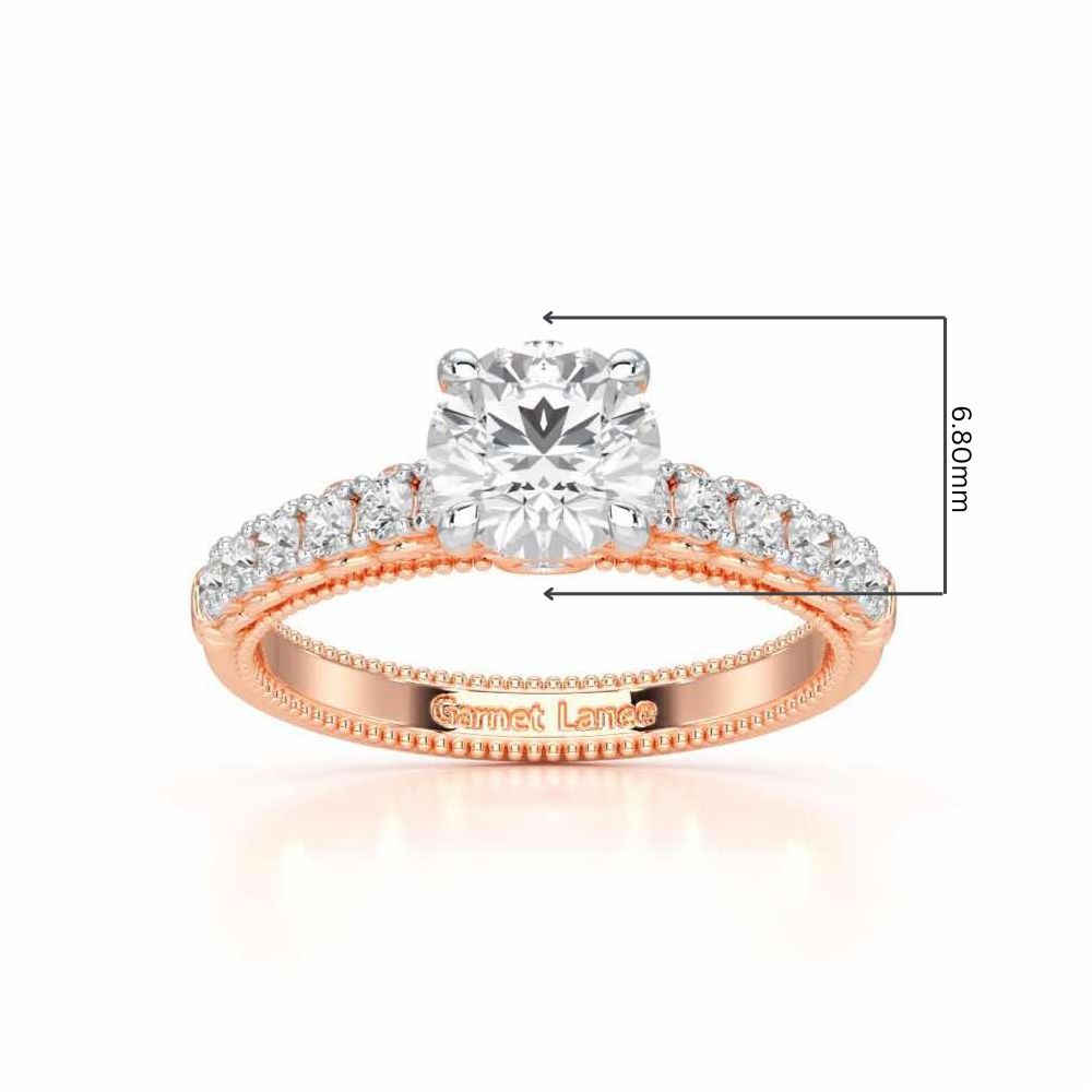 Tranquil Spark Solitaire Ring - Rose Gold - Image 5