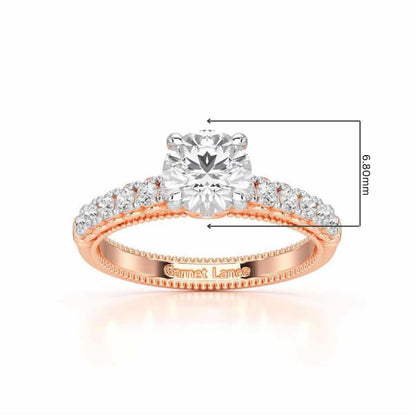 Tranquil Spark Solitaire Ring - Rose Gold - Image 5