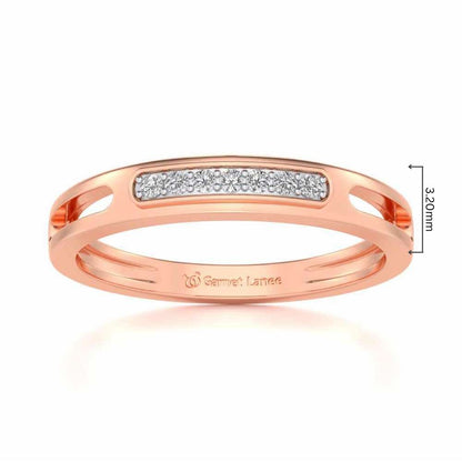Simple Silver Band Ring - Rose Gold - Image 5