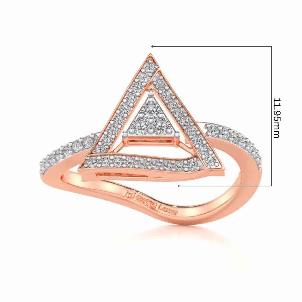 Trigonal Silver Ring - Rose Gold - Image 5