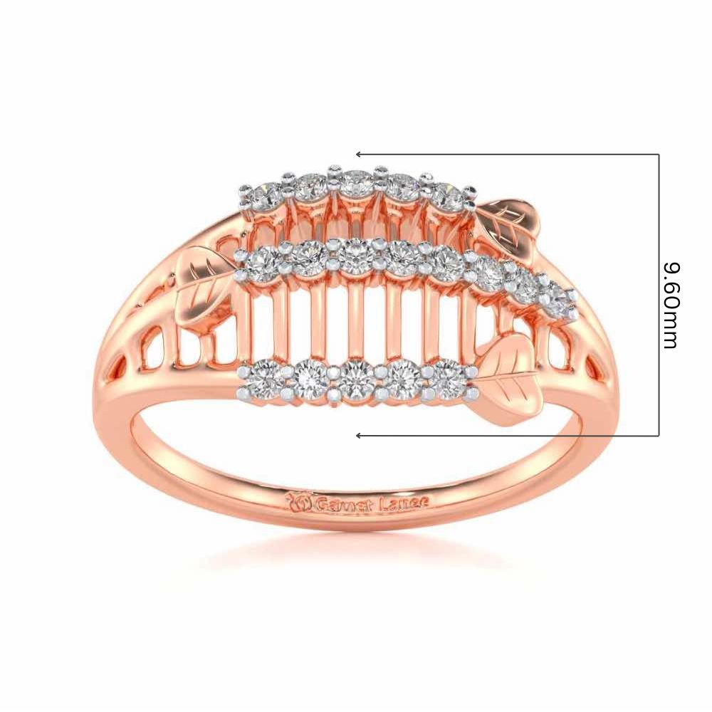 Heart Ladder Silver Ring - Rose Gold - Image 5