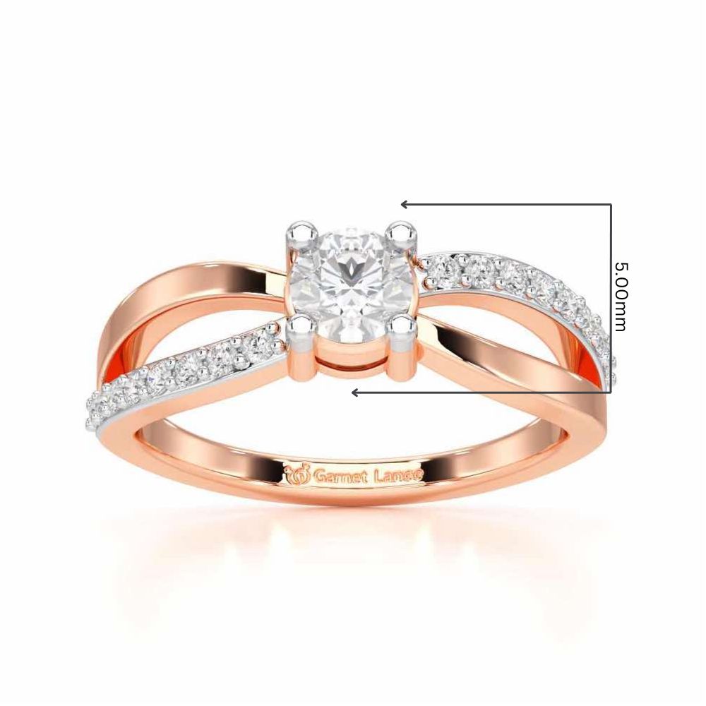 Surreal Grace Solitaire Ring - Rose Gold - Image 5