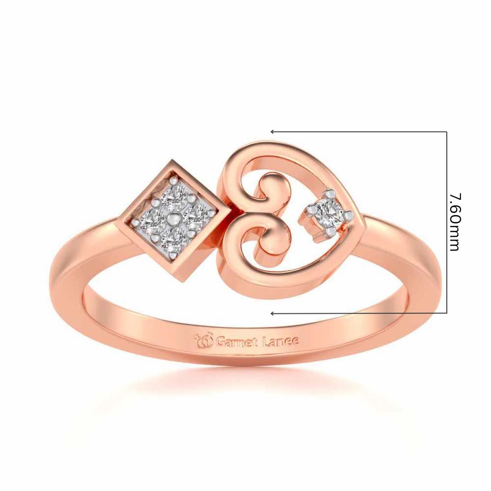 Harini Silver Ring - Rose Gold - Image 5
