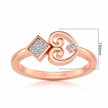 Harini Silver Ring - Rose Gold - Image 5