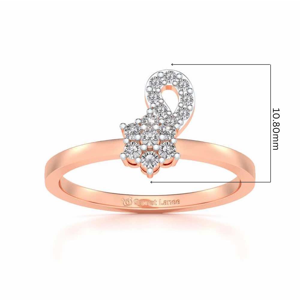 Nayat Silver Ring - Rose Gold - Image 5