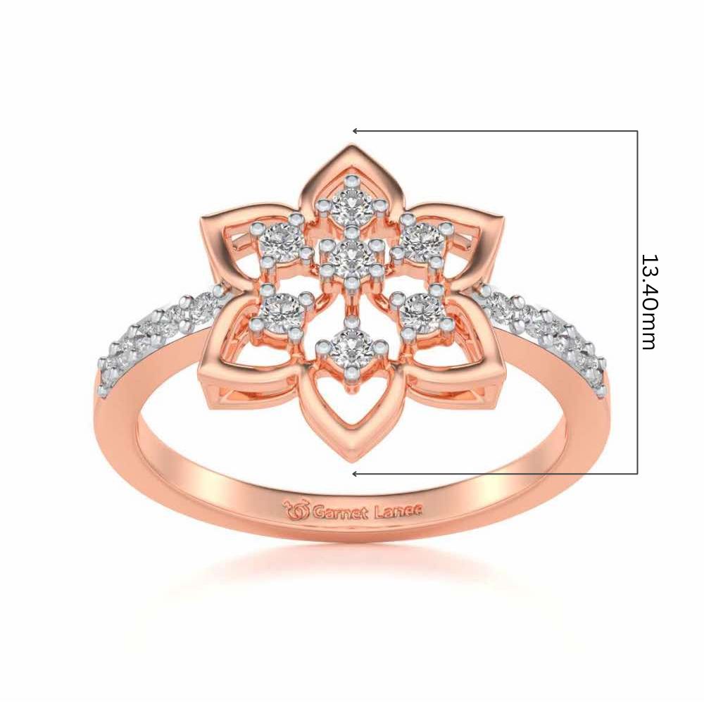 Ekaja Silver Ring - Rose Gold - Image 5