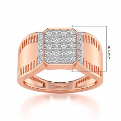 Monarch Silver Ring For Men - Rose Gold - Image 5