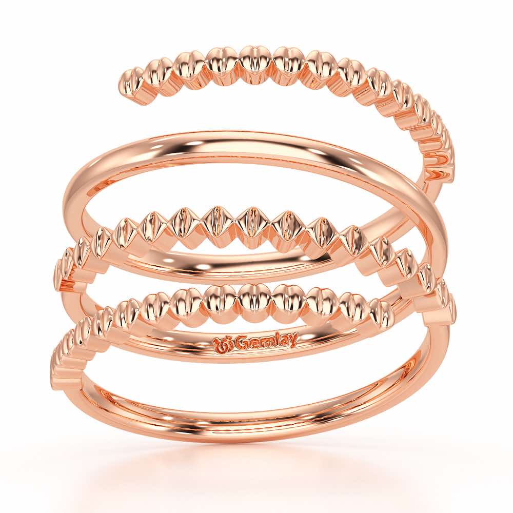 Spring Sing Silver Ring - Rose Gold - Image 2
