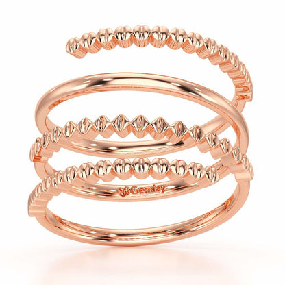 Spring Sing Silver Ring - Rose Gold - Image 2