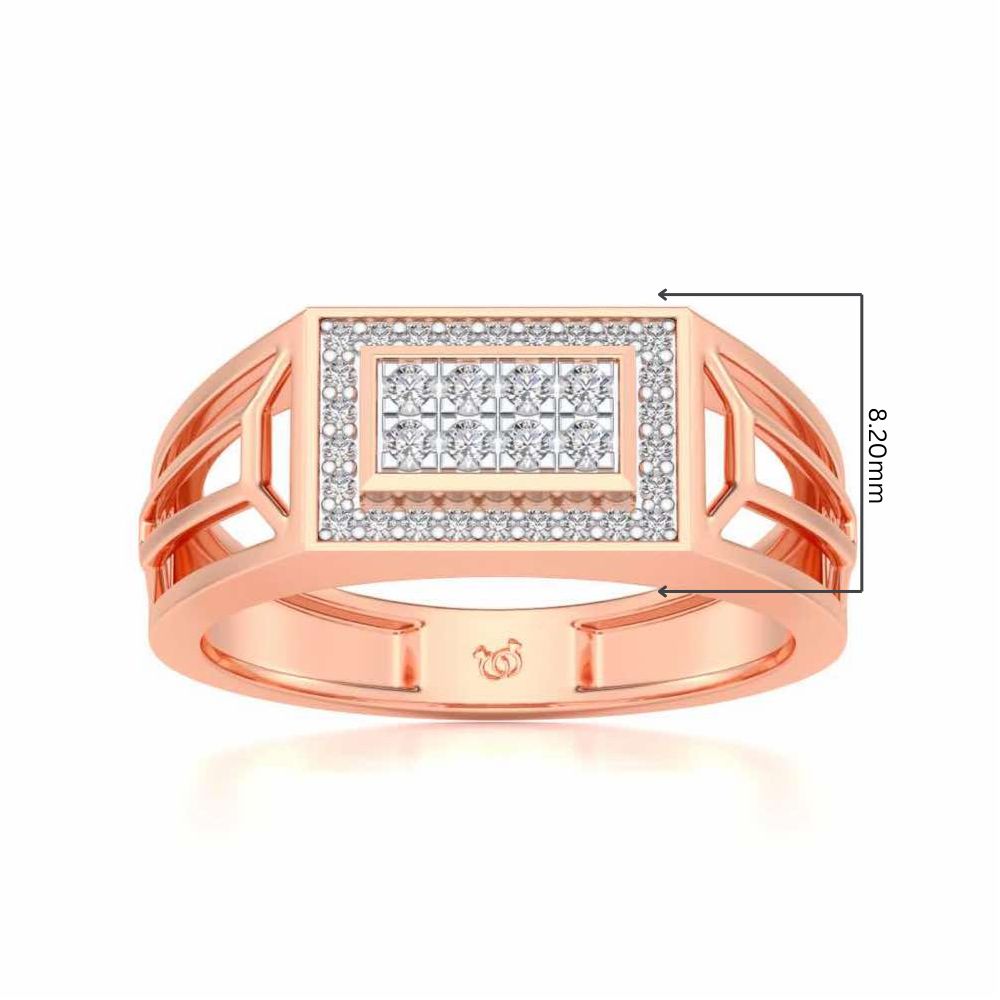 Regalius Silver Ring For Men - Rose Gold - Image 5
